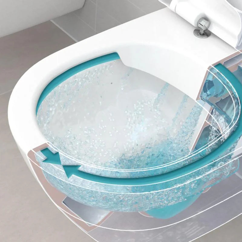 O.Novo Combi-Pack, Rimless wall Hung Toilet with toilet seat 5660HR01