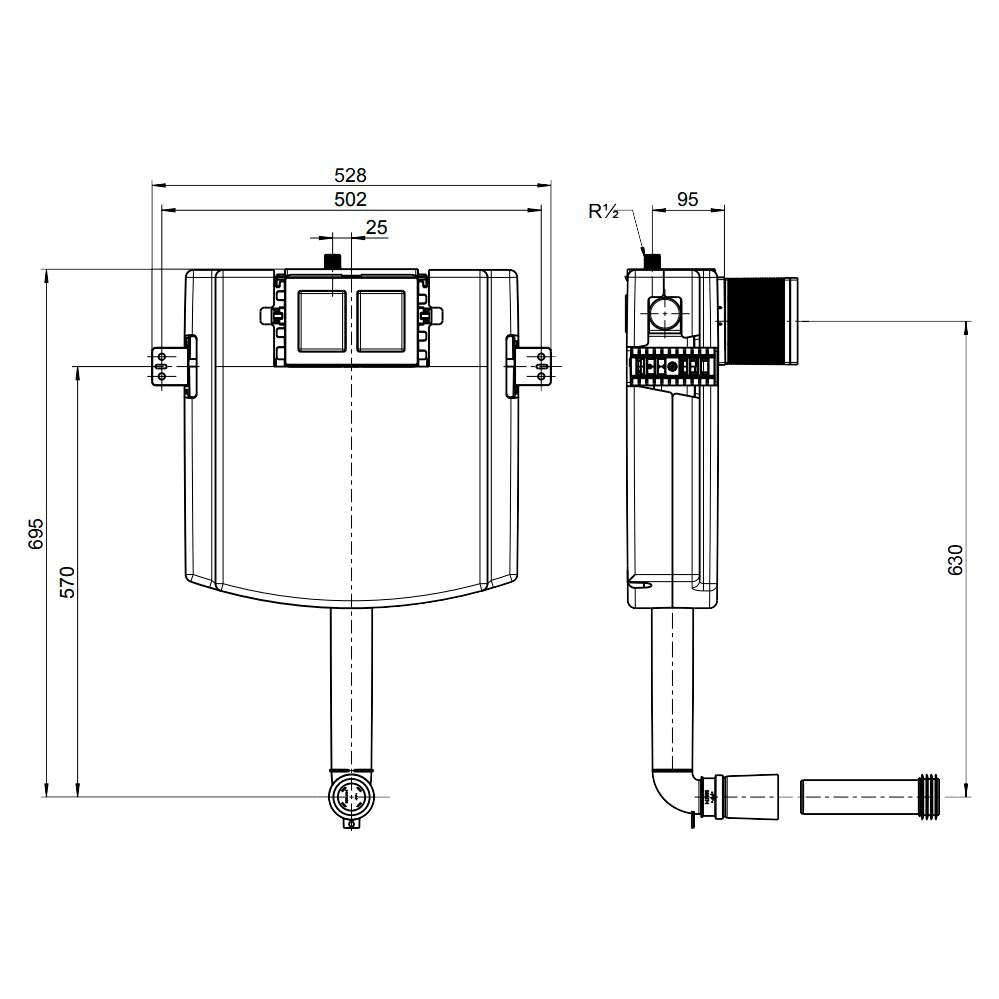 Viconnect Concealed Cistern For In Wall Installation