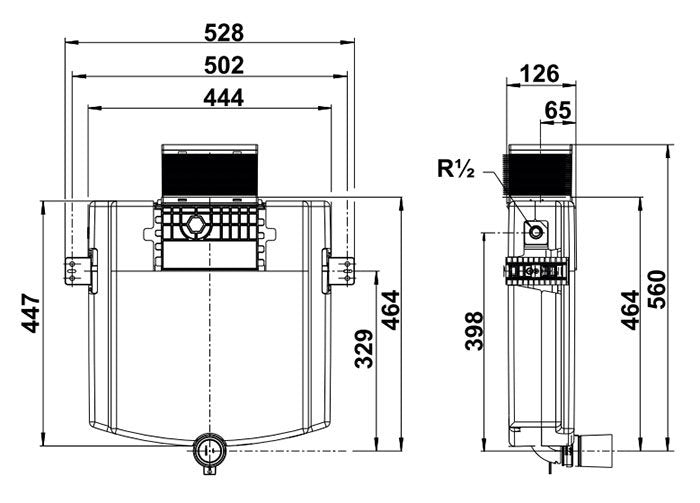 ViConnect Dual Flush Concealed Cistern for Wall Hung Pan - 92093300