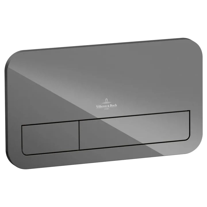 ViConnect Glass Glossy Grey Dual Flush Plate - 922400RA