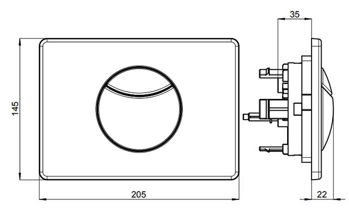 ViConnect Chrome Dual Flush Plate - 92248561