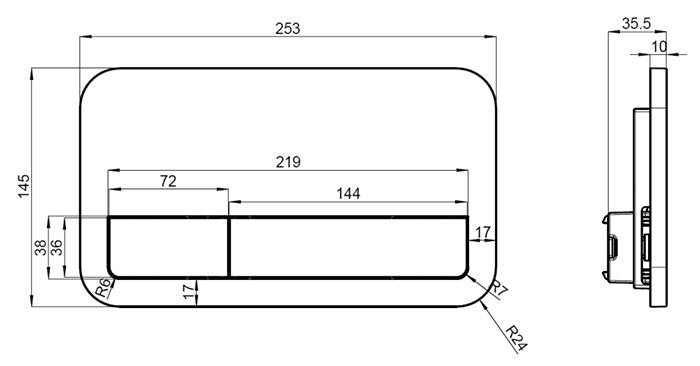 ViConnect Chrome Dual Flush Plate - 92249061