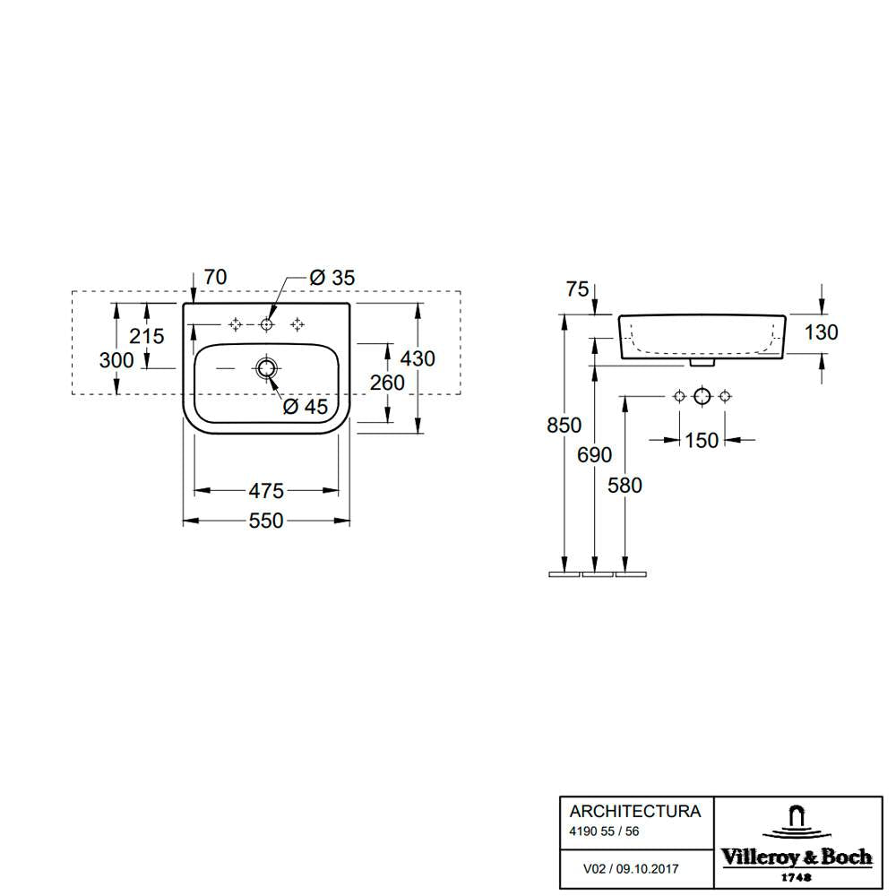 Architectura 45cm Basin 43734501
