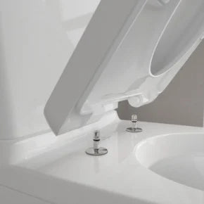 Villeroy & Boch O.novo Comfort Height Rimless Close Coupled Toilet with Push Button Cistern - Soft Close Seat