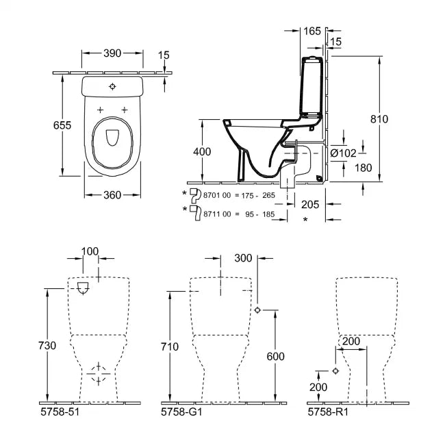 Villeroy & Boch O.Novo Close-Coupled Toilet, Cistern & Soft Close Seat Combi-Pack