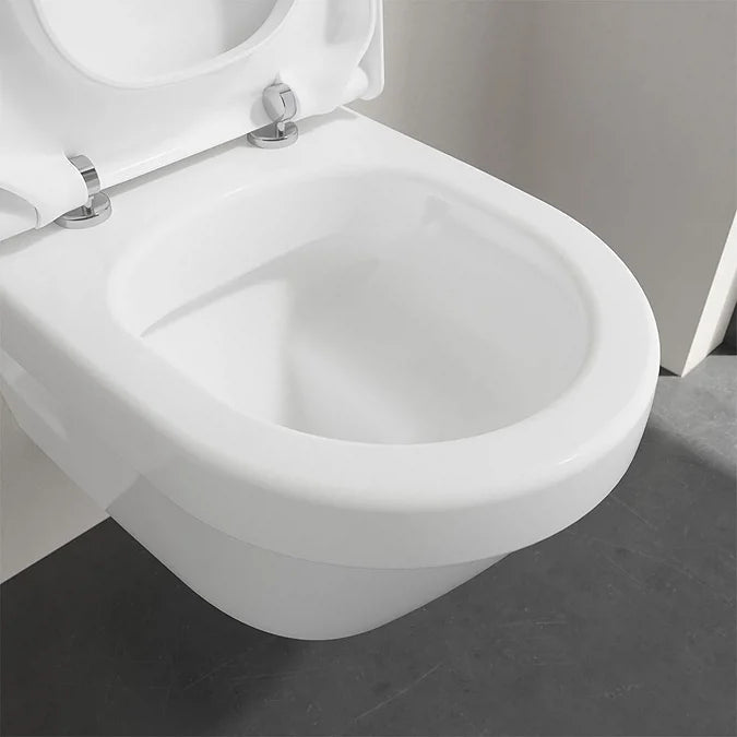 Architectura Combi-Pack Rimless, Compact Wall Hung Toilet with toilet seat 4687HR01
