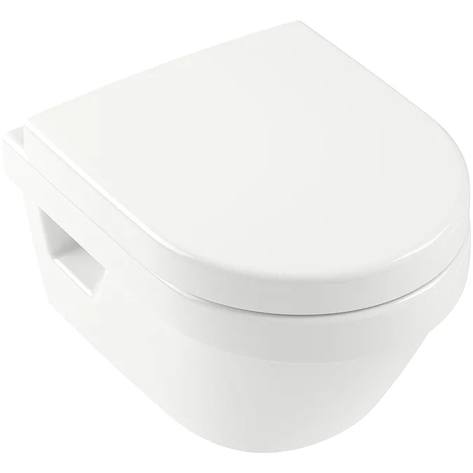 Architectura Combi-Pack Rimless, Compact Wall Hung Toilet with toilet seat 4687HR01