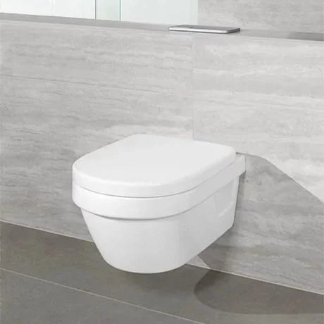 Architectura Combi-Pack Rimless, Compact Wall Hung Toilet with toilet seat 4687HR01