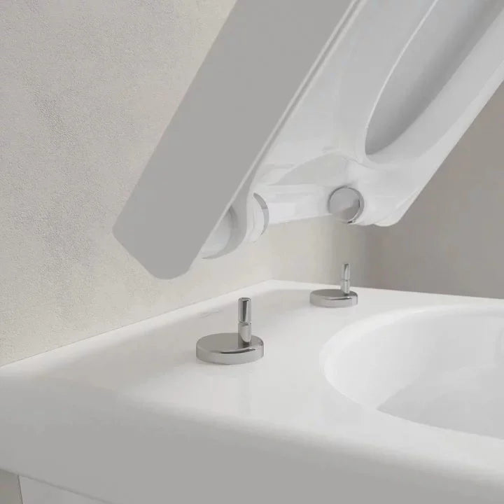 Architectura Combi-Pack Rimless, Compact Wall Hung Toilet with toilet seat 4687HR01