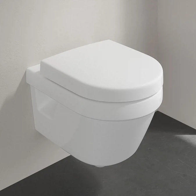 Architectura Combi-Pack Rimless, Compact Wall Hung Toilet with toilet seat 4687HR01