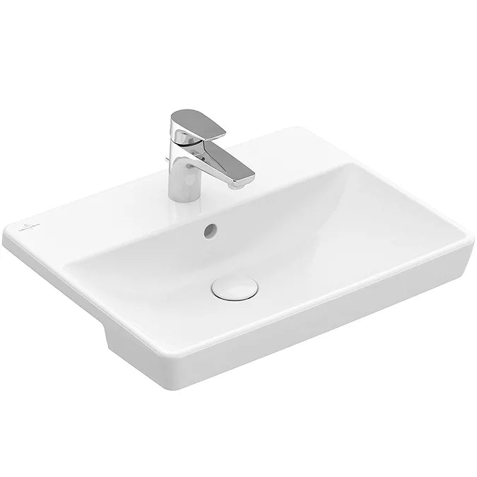 Avento 55cm Semi-recessed Washbasin with 1 tap hole 4A005501