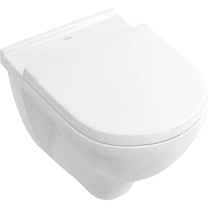 O.Novo Combi-Pack, Rimless wall Hung Toilet with toilet seat 5660HR01