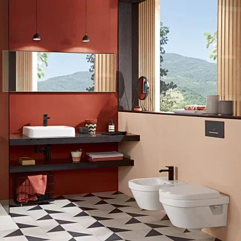 Architectura Combi-Pack Rimless, Wall Hung Toilet with toilet seat 5684HR01