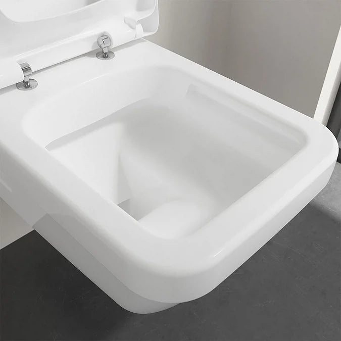 Architectura Combi-Pack Rimless, Square Wall Hung Toilet with toilet seat 5685HR01