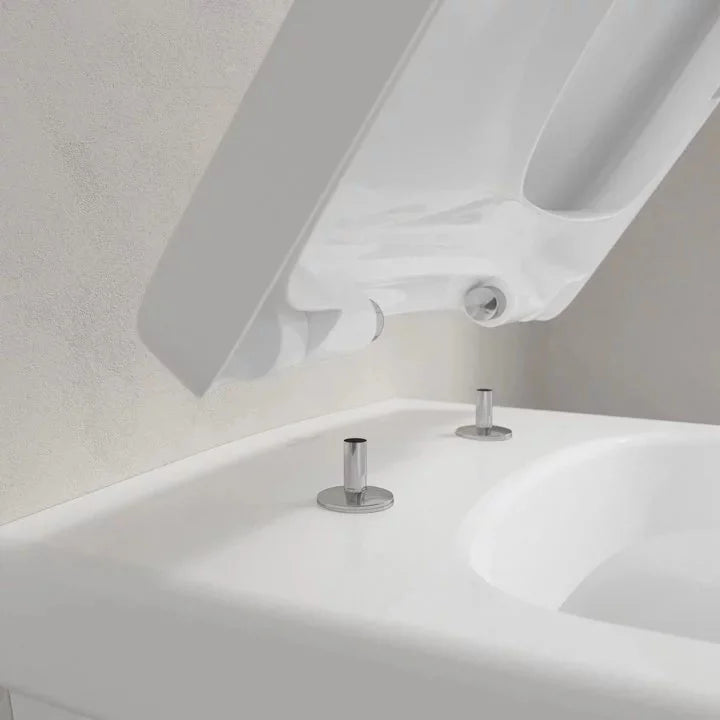 Architectura Combi-Pack Rimless, Square Wall Hung Toilet with toilet seat 5685HR01