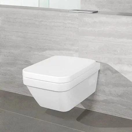 Architectura Combi-Pack Rimless, Square Wall Hung Toilet with toilet seat 5685HR01