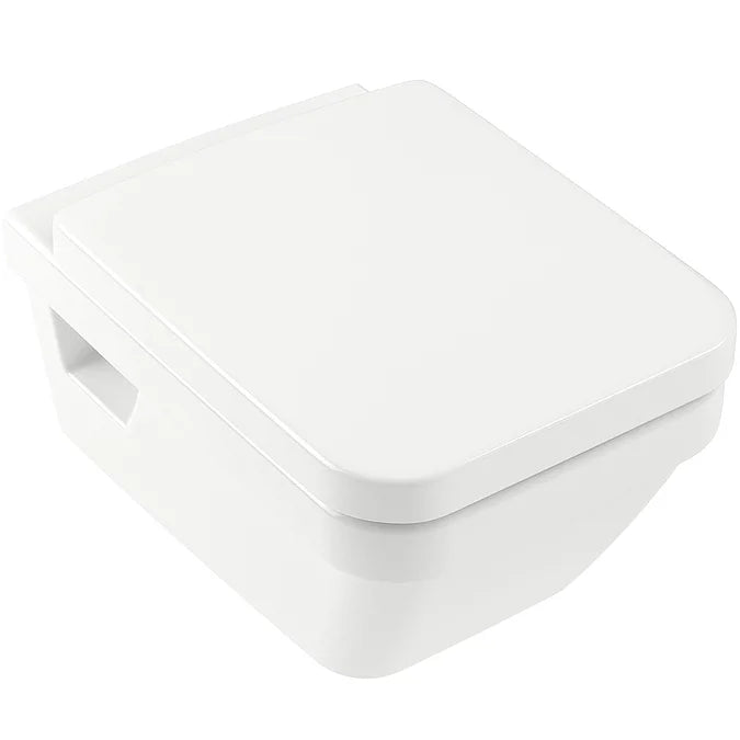 Architectura Combi-Pack Rimless, Square Wall Hung Toilet with toilet seat 5685HR01