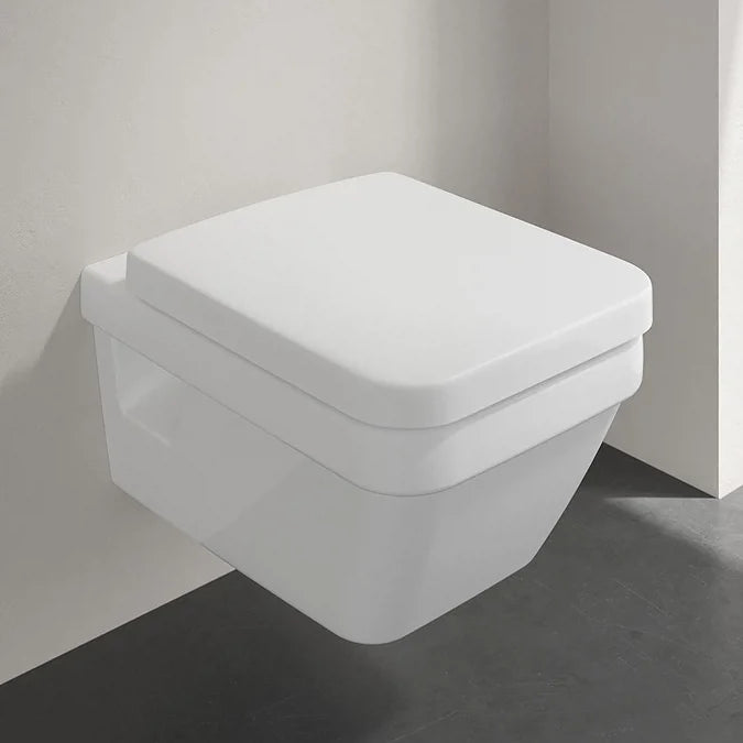 Architectura Combi-Pack Rimless, Square Wall Hung Toilet with toilet seat 5685HR01