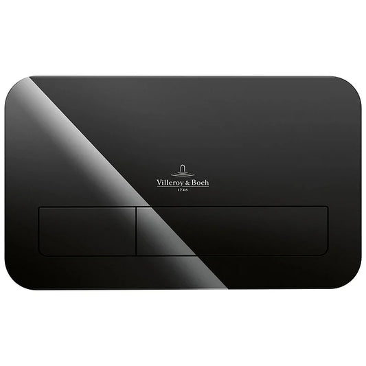 ViConnect Glass Glossy Black Dual Flush Plate - 922400RB
