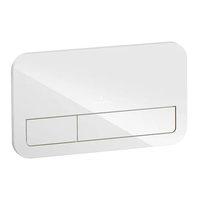 ViConnect Glass Glossy White Dual Flush Plate - 922400RE