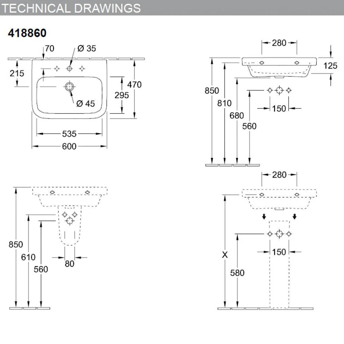 Architectura 60cm Basin 41886001