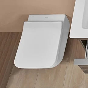 Villeroy & Boch Venticello Rimless Wall Hung Toilet - Soft Close Slimline Seat